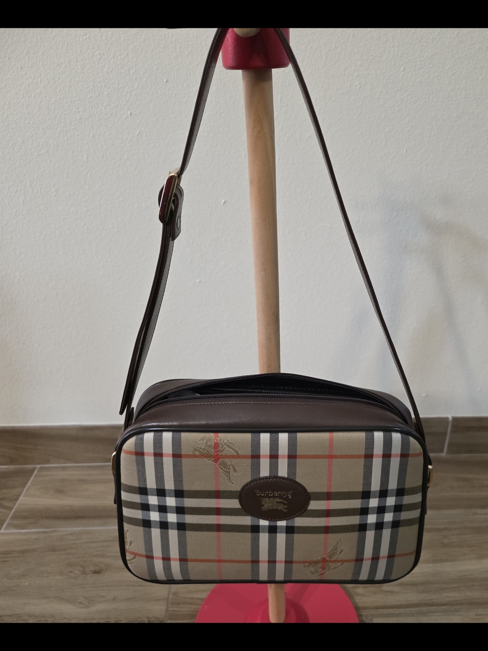 Burberry Beige Check Crossbody Bag